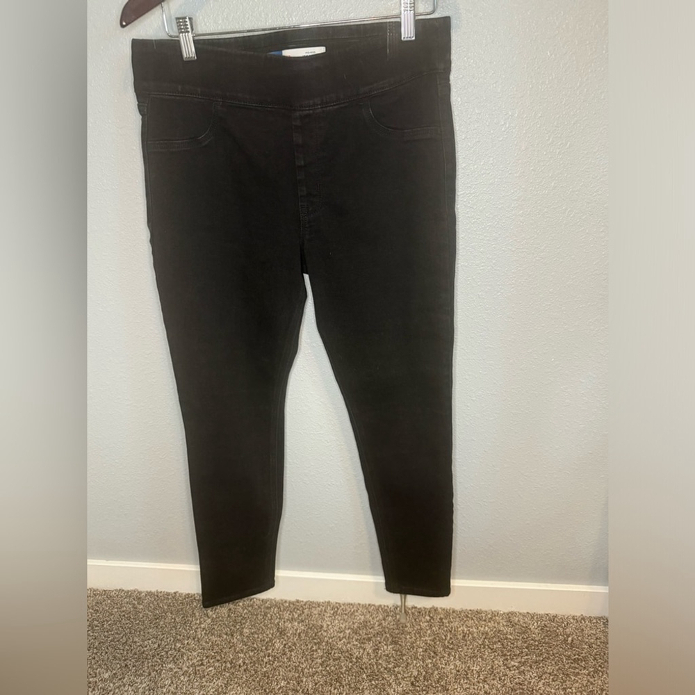 Old Navy Women's Size 12 Short Mid-Rise Jeggings Adjustable Waist in Black